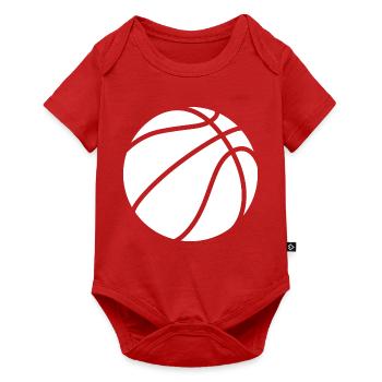 Basketball logo white - Baby Premium short-sleeve bodysuit - red - Front