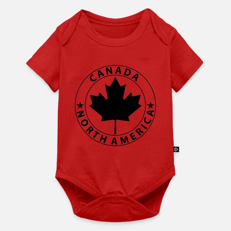 Canada Design 4 - Body à manches courtes Premium Bébé - rouge