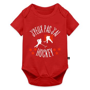 J'peux pas j'Ai Hockey - Body à manches courtes Premium Bébé - rouge - Devant
