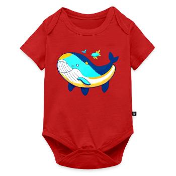 Baleine amicale avec bébé baleine - Body à manches courtes Premium Bébé - rouge - Devant
