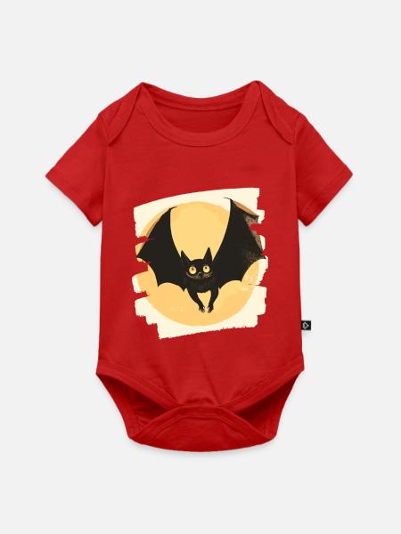 Fledermaus Retro - Baby Premium Kurzarmbody - Rot