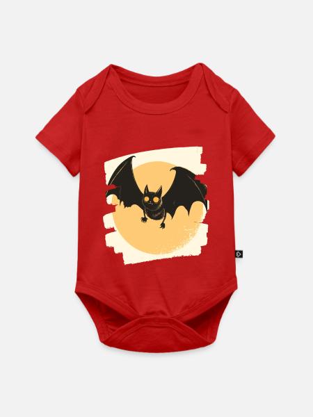 Fledermaus Retro - Baby Premium Kurzarmbody - Rot