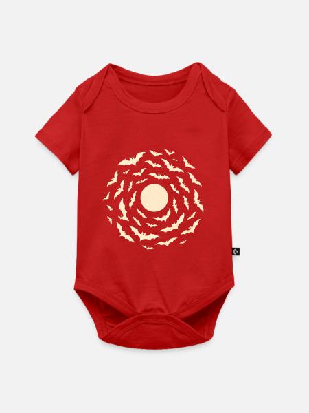 Mondfledermaus Spirale - Baby Premium Kurzarmbody - Rot