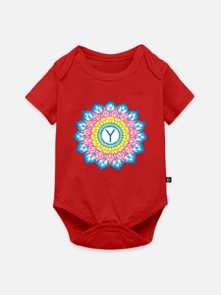 Mandala Y Arc in der Sonne - Baby Premium Kurzarmbody - Rot