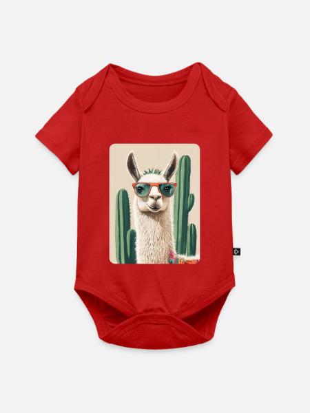 Lama - Baby Premium Kurzarmbody - Rot