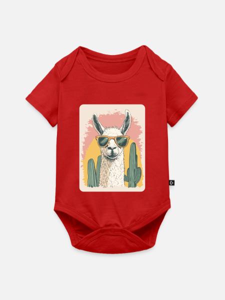 Lama - Baby Premium Kurzarmbody - Rot