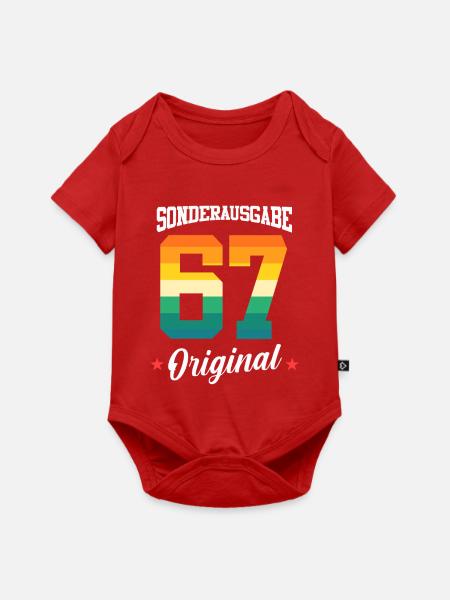 67 Geburtstag - Baby Premium Kurzarmbody - Rot