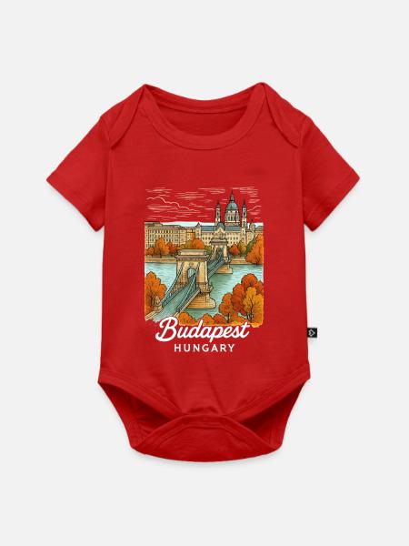 Budapest Ungarn - Baby Premium Kurzarmbody - Rot