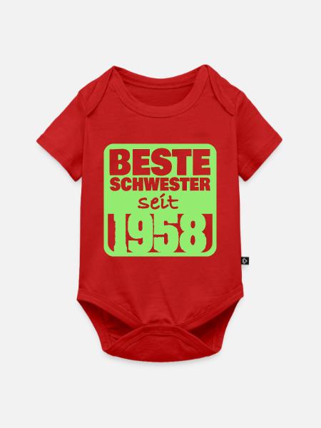Schwesterchen 1958 - Baby Premium Kurzarmbody - Rot