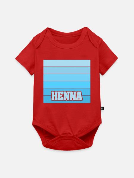Frauenname Henna - Baby Premium Kurzarmbody - Rot