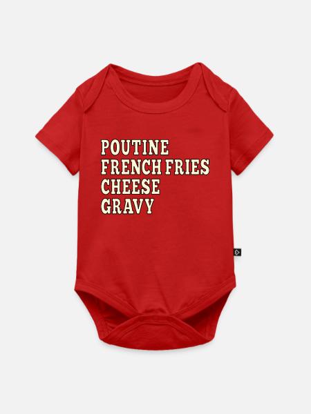 Kanadisches Fast-Food-Poutine - Baby Premium Kurzarmbody - Rot