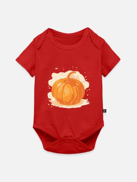 Kürbis-Herbst-Illustration - Baby Premium Kurzarmbody - Rot