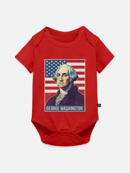 George Washington - Baby Premium Kurzarmbody - Rot