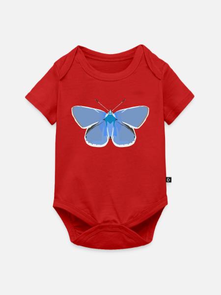 Schmetterlinge: Der gemeine Bläuling - Baby Premium Kurzarmbody - Rot
