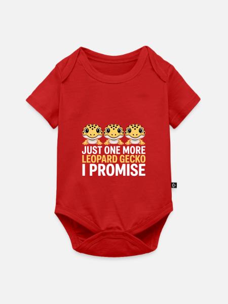 Leopardgekko-Trio Versprechen - Baby Premium Kurzarmbody - Rot