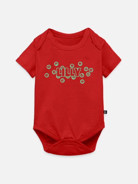 Lustig Lilly - Baby Premium Kurzarmbody - Rot
