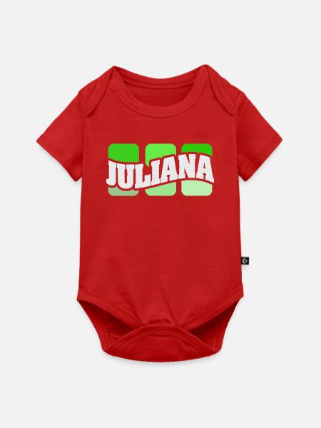 Name Juliana - Baby Premium Kurzarmbody - Rot