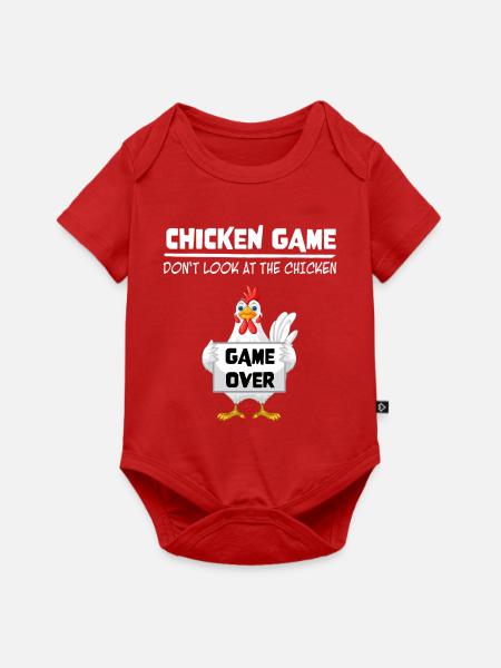 Huhn Game Over – Nicht Hinsehen - Baby Premium Kurzarmbody - Rot
