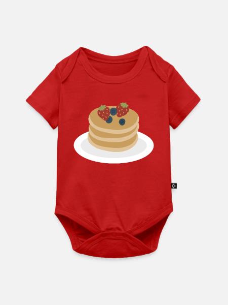 Beeren-Pfannkuchenstapel-Kunstwerk - Baby Premium Kurzarmbody - Rot