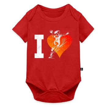 Un design intemporel pour femmes en handball simple - Body à manches courtes Premium Bébé - rouge - Devant