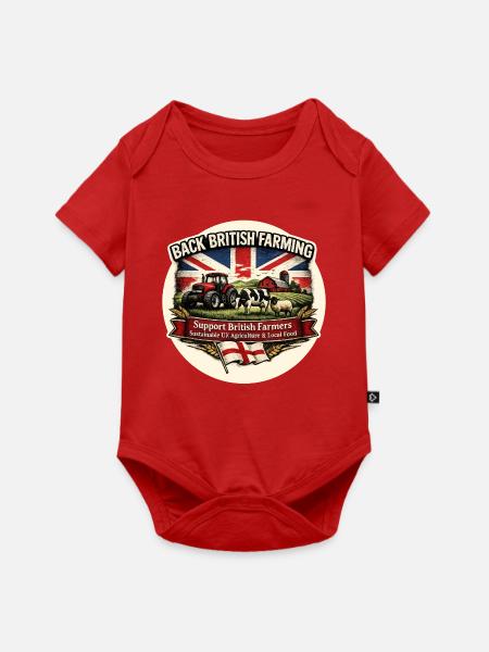 Zurück zur britischen Landwirtschaft - Baby Premium Kurzarmbody - Rot