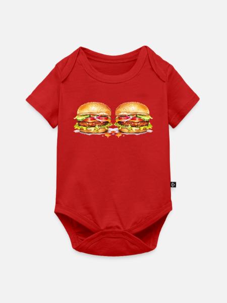 Zwei Burger - Baby Premium Kurzarmbody - Rot