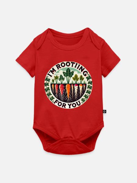 Rootin' Carrotin' Carrot' Patch Runde - Baby Premium Kurzarmbody - Rot