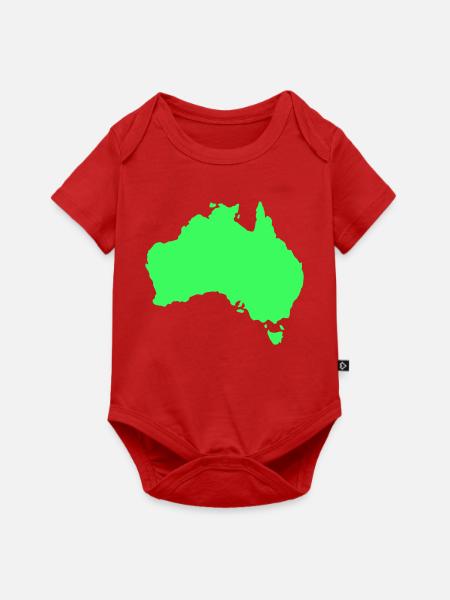 Australien Silhouette - Baby Premium Kurzarmbody - Rot