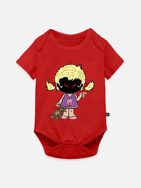 Dämonisches kleines Mädchen - Baby Premium Kurzarmbody - Rot