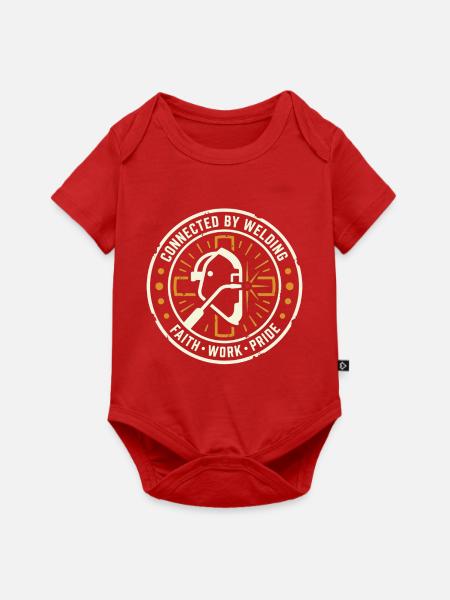 Connected By Welding Schweißer Emblem - Baby Premium Kurzarmbody - Rot