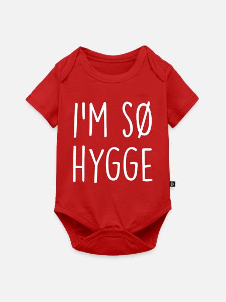 Hygge Denmark Dänemark - Baby Premium Kurzarmbody - Rot
