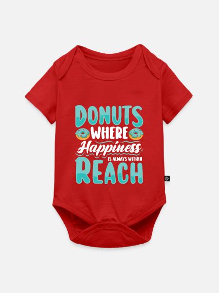 Donut Fastfood - Baby Premium Kurzarmbody - Rot