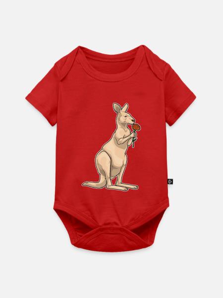 Känguru Ringelblume - Baby Premium Kurzarmbody - Rot
