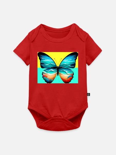 Schmetterling - Baby Premium Kurzarmbody - Rot