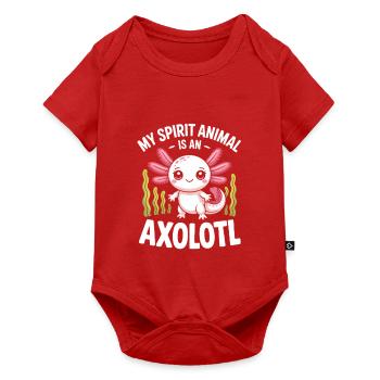 Axolotl Spirit Animal Tee - Baby Premium short-sleeve bodysuit - red - Front