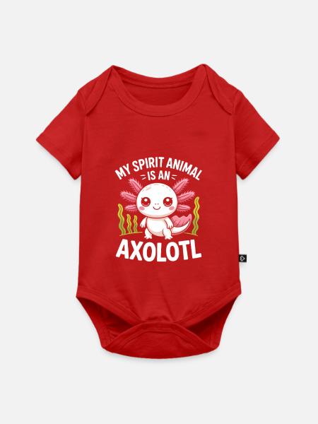 Axolotl Geisttier-Design - Baby Premium Kurzarmbody - Rot