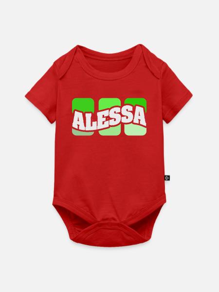 Geschenk für Alessa - Baby Premium Kurzarmbody - Rot