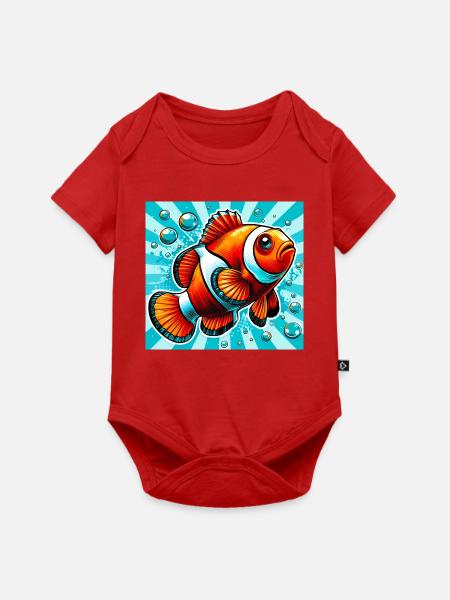 Clownfisch - Baby Premium Kurzarmbody - Rot