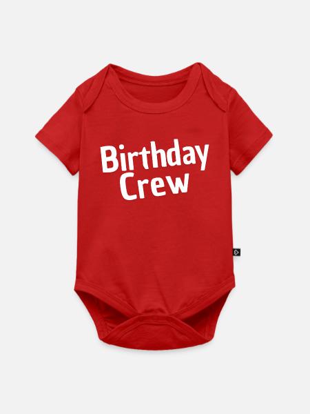 Birthday Crew - Baby Premium Kurzarmbody - Rot