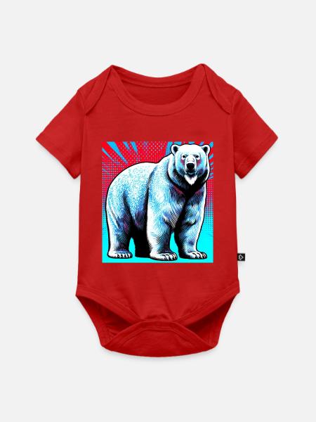 Eisbär - Baby Premium Kurzarmbody - Rot