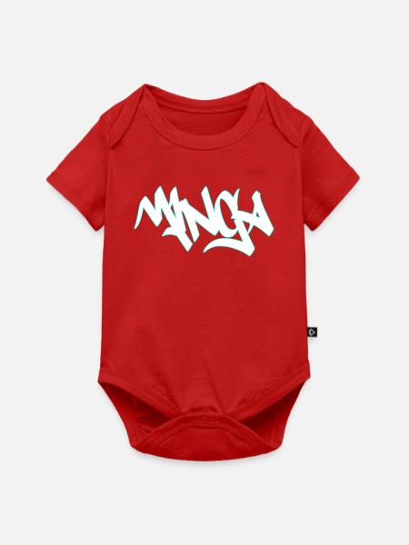 Graffiti Mibga Neon Schriftzug - Baby Premium Kurzarmbody - Rot