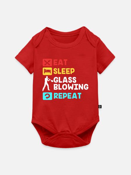 Glasbläser Glas - Baby Premium Kurzarmbody - Rot