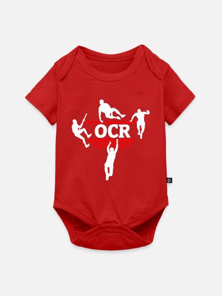 OCR Minimal – Sauberes Hindernisdesign - Baby Premium Kurzarmbody - Rot