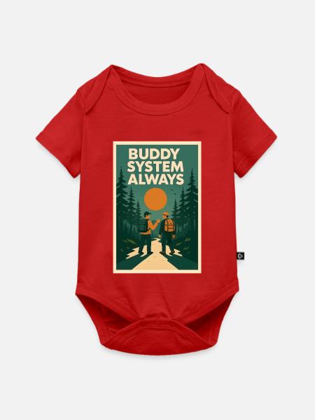 Immer Buddy-System | Pfadfinder - Baby Premium Kurzarmbody - Rot
