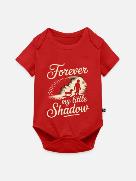 Dackel Schatten - Baby Premium Kurzarmbody - Rot