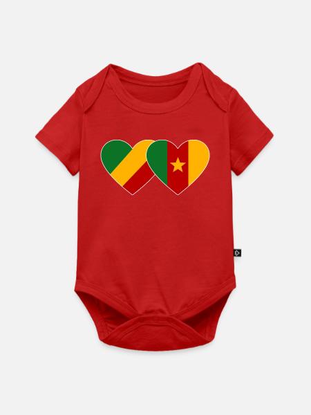 Kongo Kamerun Flagge - Baby Premium Kurzarmbody - Rot