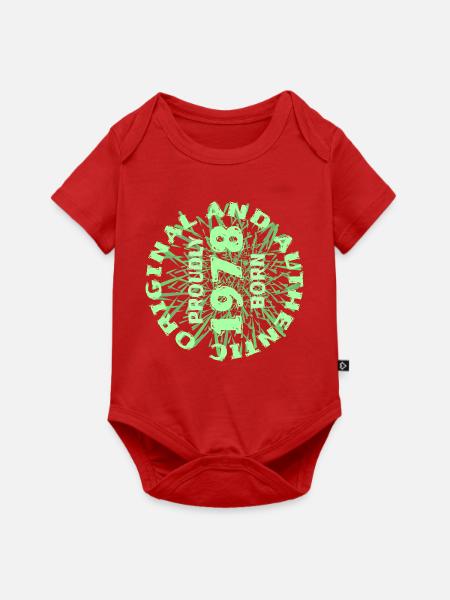 1978 - Baby Premium Kurzarmbody - Rot