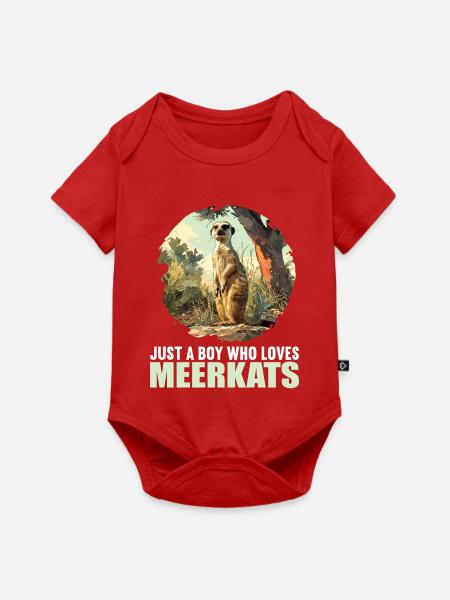 Meerkat Erdmännchen - Baby Premium Kurzarmbody - Rot