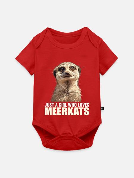 Meerkat Erdmännchen - Baby Premium Kurzarmbody - Rot