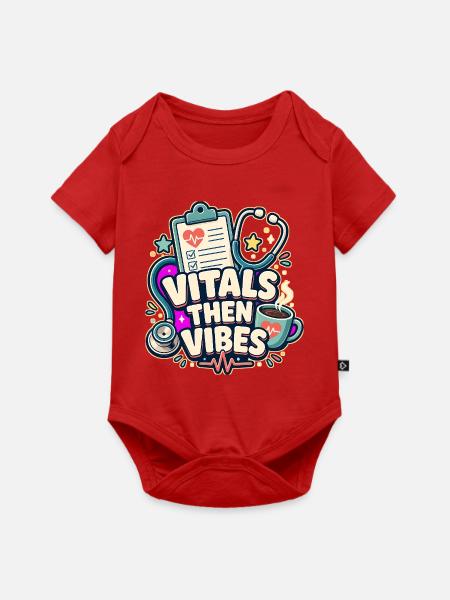 VITALS THEN VIBES Nickerchen - Baby Premium Kurzarmbody - Rot